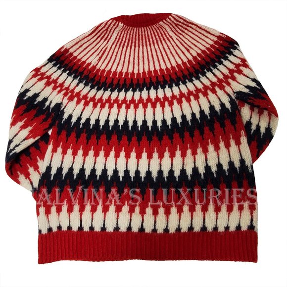 GUCCI MENS SWEATER ZIGZAG JACQUARD THICK WOOL KNITTED CARDIGAN sz M Medium - Picture 7 of 16